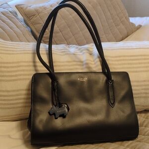 Radley London Black Leather Top Handle Handbag